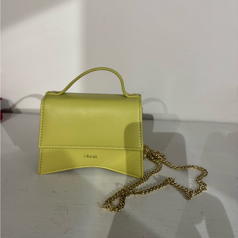 Bright green Mini Bag with Chain Strap and Top Handle